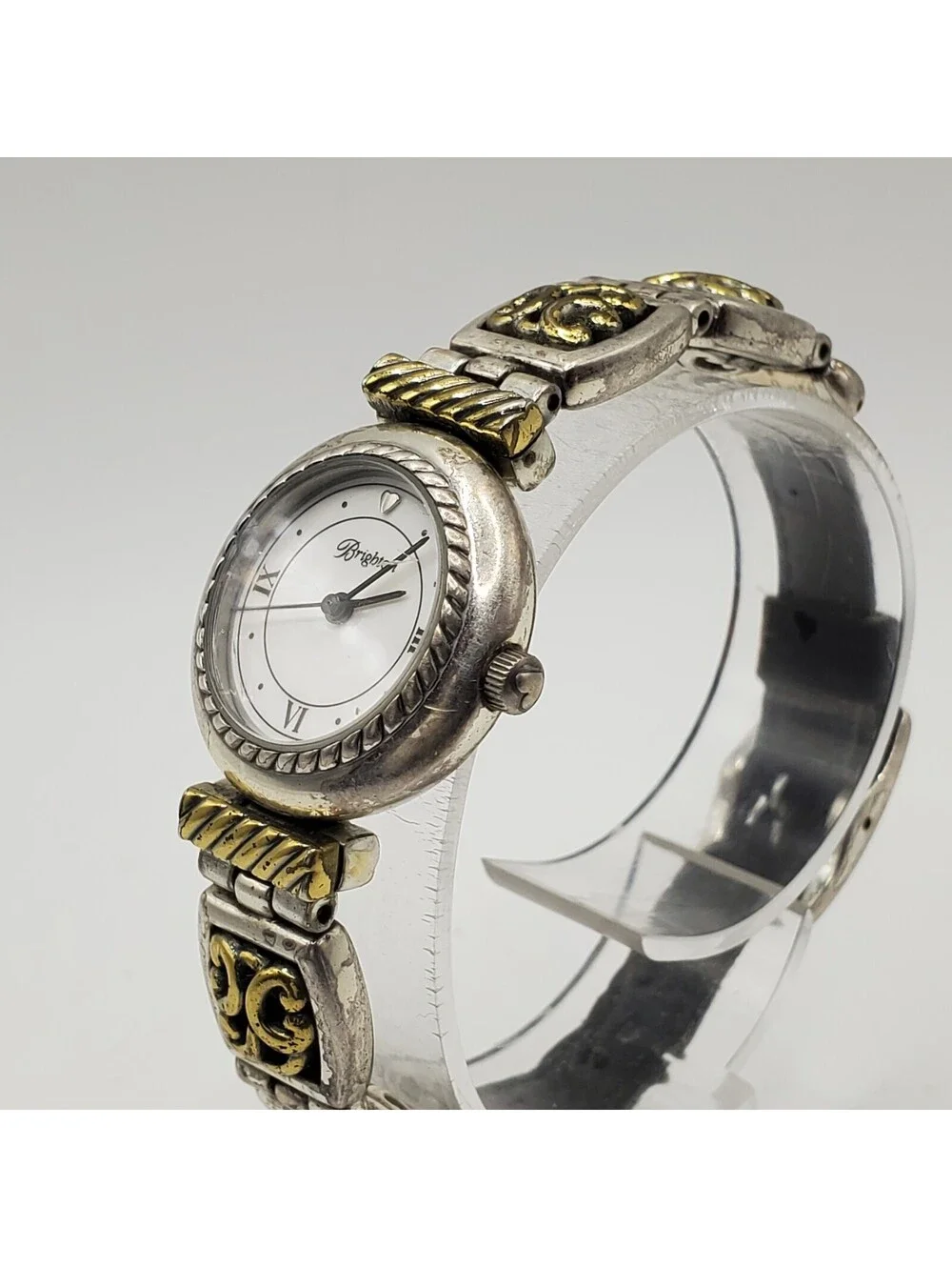 Brighton Camden Womens Watch 24MM Reversible Brown Black Bands New Battery